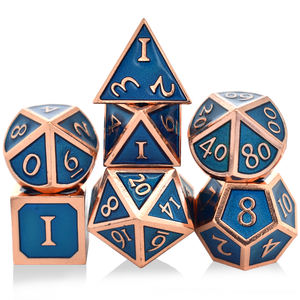 ชุดลูกเต๋าโลหะแนววินเทจ7ชิ้นดันเจี้ยนและมังกรขายส่ง - Product Image 5