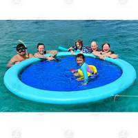 Transat aquatique gonflable ultraléger, hamac pliable en maille, île flottante, flotteur de piscine, hamac aquatique pour lac, piscine, océan