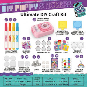 Kit de Manualidades AiJH con Pegatinas 3D para Niños, Crea Más de 60 Pegatinas y Dijes, Regalos de Arte y Manualidades para Niñas de 6 Años en Adelante - Product Image 6