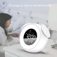 Despertador con luz LED inteligente para niños, despertador, amanecer y Noche