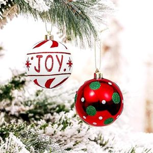 Adornos para Árbol de Navidad, Bolas de Navidad, Juego de Adornos Pintados con Purpurina para Decoración Navideña, Fiestas en Casa, Adornos Colgantes - Product Image 4