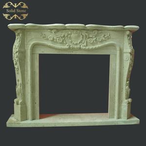 Entourage de cheminée en marbre blanc haut de gamme sculpté fin <span class=keywords><strong>Louis</strong></span> XVI français - Product Image 2