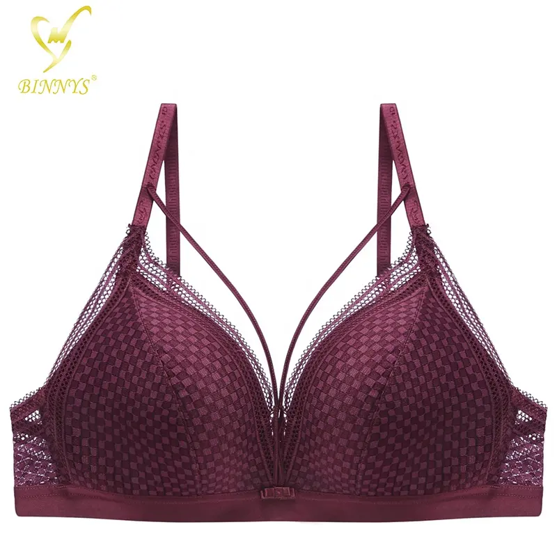 BINNYS Soutien-Gorge Pour Femmes Sostenes Brasier Para Mujer Sujetador Encaje Sin Aro Sutia Braletteプッシュアップレースブラ女性用