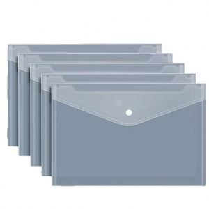 Hong Li Customizable Clear A4 Snap Button White Cardboard <b>Box</b> File Bags 0.15Mm Thick Office Use <b>Document</b> Protection Filing - Product Image 5