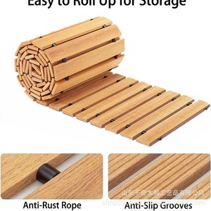 Allée de jardin en bois pour extérieur, 12 pouces et plus, avec piquets de fixation au sol pour pelouse, patio et allée. - Product Image 4