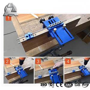 Guia de perfuração de buraco 3 em 1, localizador de carpintaria ferramenta de perfuração gabarito ferramentas manuais - Product Image 3