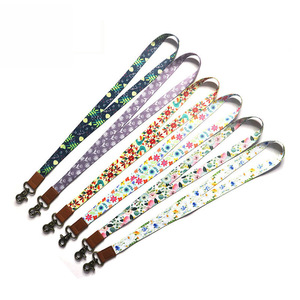 PU Leather ID Card Lanyard Polyester Thickened Neck Lanyard Long Thermal Transfer Mobile Phone Lanyard