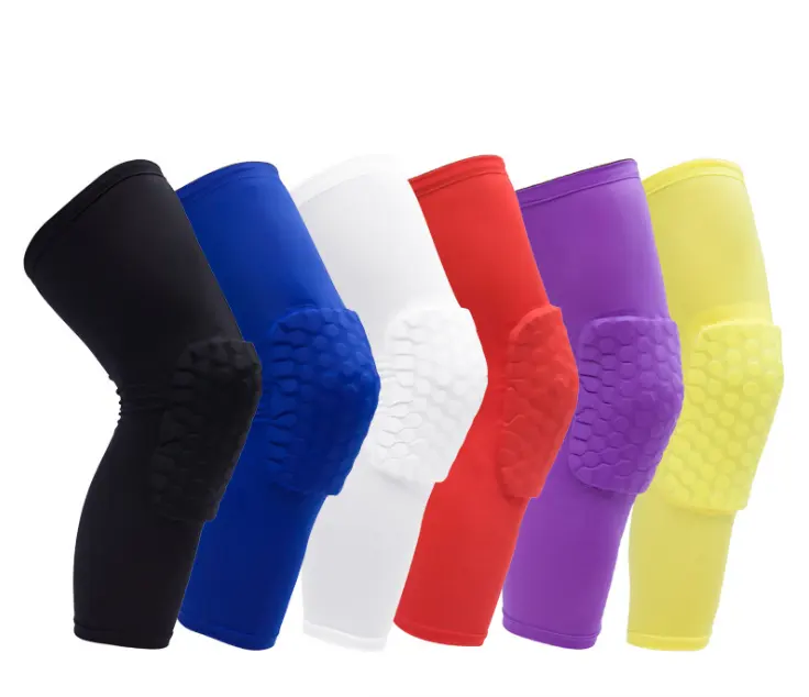 High Quality Spandex Knee Brace and Anti-collision Honeycomb Basketball Knee Pad Protective Knee Brace