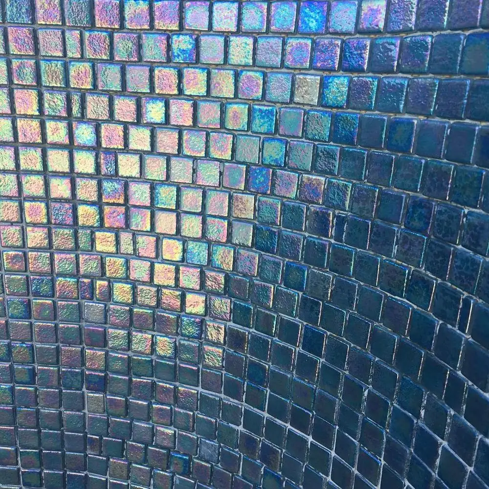 Foshan Realgres Hoge Kwaliteit Marmer Geglazuurd Zwembad Tegels Blauw Glas Mozaïek