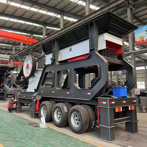 เครื่องบดหินเคลื่อนที่กึ่งอัตโนมัติที่ใช้งานง่าย พร้อมมอเตอร์ที่แข็งแรงและสายพานลำเลียงสำหรับงานก่อสร้างถนน - Product Image 1