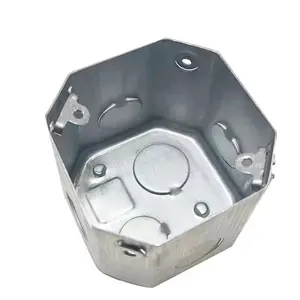 Caja de acero galvanizado Caja trasera de metal GI con clasificación de fuego Caja de conexiones de metal eléctrico