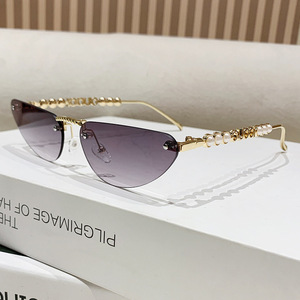 SPEN แว่นตากันแดดตาแมวขอบครึ่งเลนส์ไล่ระดับสี UV400แว่นตาแฟชั่นของผู้หญิง - Product Image 3