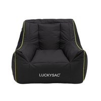 Fauteuil pouf de jeu coloré avec bordure, fauteuil pouf durable, pouf ottoman confortable, grand fauteuil pouf en vrac pour adultes