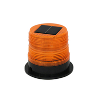 Feux clignotants LED solaires à base magnétique ambre haute luminosité pour travaux routiers, montage sur véhicule, pour la sécurité routière