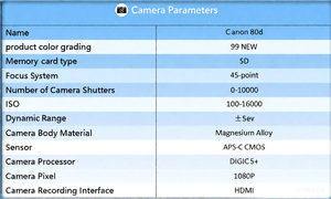 Used C Anon 80D <strong>DSLR</strong> A+ Condition with Wi-Fi 24.2MP for Content Creators HD Digital <strong>Cameras</strong> - Product Image 6