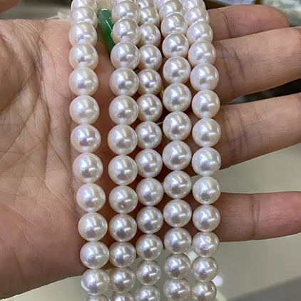 Perles d'eau douce originales à trou droit de 10-11mm en vrac, perles de coquille de mer pour bijoux