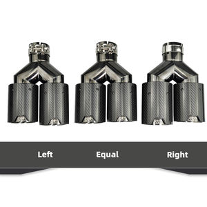 镀铬排气双管工厂定制 <span class=keywords><strong>M</strong></span> Performance 黑色碳纤维 + 不锈钢消音器 适用于宝马 - Product Image 3