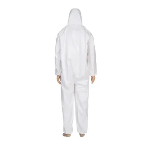 Ppe microporous dùng một lần bảo vệ Coverall phù hợp với hóa chất bảo vệ phù hợp với quần áo