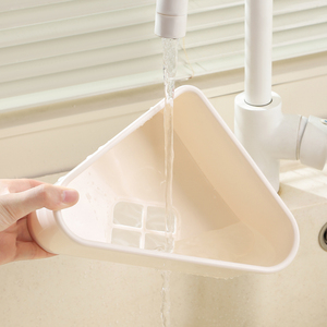 Panier de rangement multifonctionnel triangulaire pour évier de cuisine, organisateur de comptoir, gain de place pour éponge, brosse de nettoyage - Product Image 2