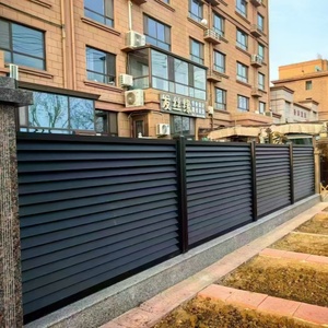 Panneau de clôture moderne en alliage d'aluminium - <span class=keywords><strong>Brise</strong></span>-<span class=keywords><strong>vue</strong></span> à lattes horizontales thermolaqué pour jardin extérieur, balcon et sécurité des limites - Product Image 2