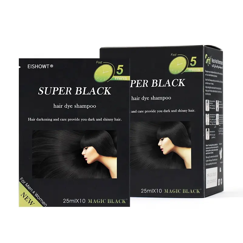Handig Zwart Haar Shampoo Zakken Ammoniak Gratis Permanente Haarverf Kleur Crème Groothandel Aangepaste