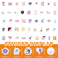 Autocollants de gymnastique sportive, décoration graffiti de dessins animés, pour ordinateurs, casques, coques de téléphone, moto, autocollant étanche