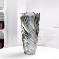 Vase en verre moderne de luxe avec fleurs en cristal colorées, hydroponique, écologique, haut, à motifs, centre de table pour la fête des pères