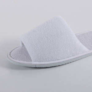 Wholesale 5 Star Customizable Open Toe White Terry Cloth Hotel Appliances <strong>slippers</strong> Travel <strong>slippers</strong> Men Women Bedroom <strong>slippers</strong> - Product Image 5