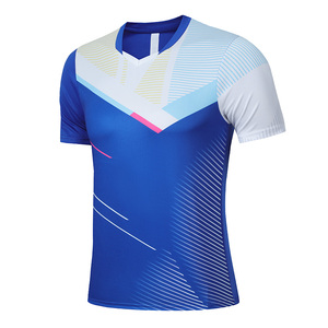 T-shirt de sport pour homme en impression numérique 150 g/m², designs de t-shirt de tennis de table, maillot de cricket, logo personnalisé, coupe ajustée - Product Image 2