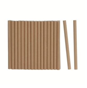 Pajitas de papel biodegradables de grado alimenticio Recubrimiento resistente al agua Utensilios desechables para beber a rayas para fiestas/eventos de viaje - Product Image 2