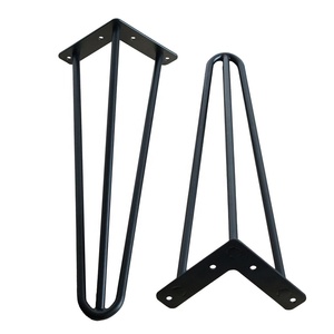 Nouveau Design Prix Usine Durable En Métal Noir 16 28 Pouces 3 Tige BRICOLAGE Banc Chaises de Table Basse Jambes En Épingle À <span class=keywords><strong>Cheveux</strong></span> - Product Image 4