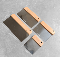 Ensemble de couteaux à enduire pour cloisons sèches Peaktop, couteaux à mastic en acier au carbone avec lame conique pour la décoration murale, outils à main