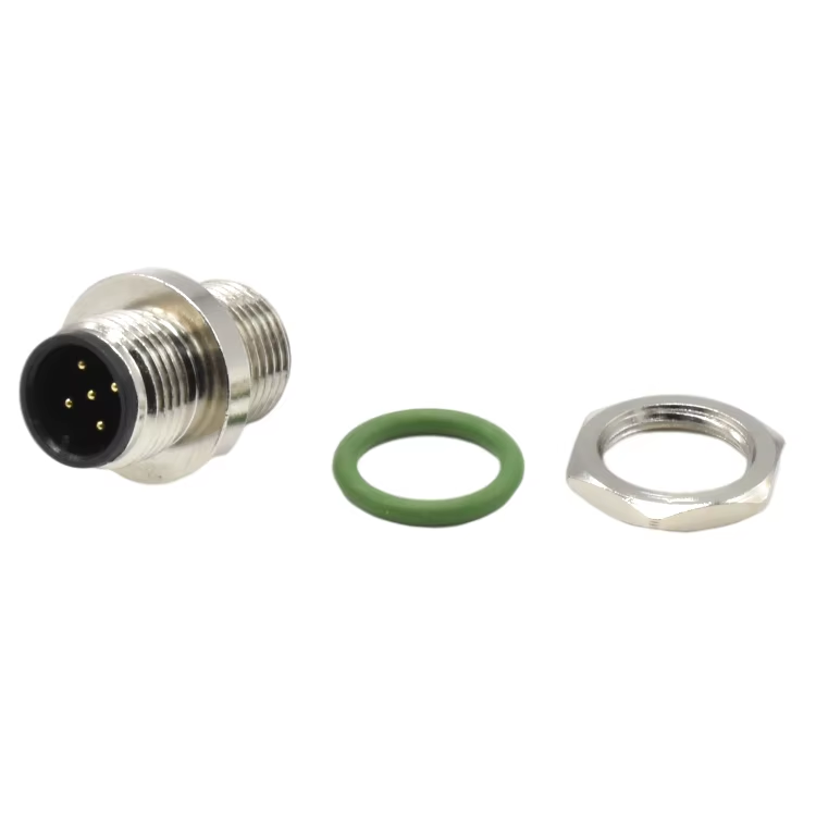 M12 Panel Mount Connectors Back Fastened