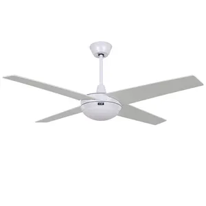 Ventilateur de plafond domestique de 52 pouces, moteur en cuivre, produits d'appareils électroniques en aluminium, télécommande, prix compétitif, ventilateur de plafond bon marché