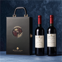 Caja de Embalaje de Lujo para Botellas de Vino, Personalizada con Logotipo, Impermeable, de Cartón Rígido con Esponja, para Regalo