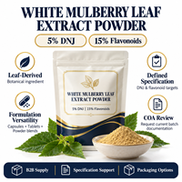Poudre d'extrait de feuille de mûrier blanc 5% DNJ 15% Flavonoïdes, Extrait végétal, Extrait botanique, Extrait naturel de plante
