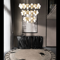 Moderne Simple Fer Or Lustre luxe Lustre Lumières hauts plafonds Lampes pour Restaurant Escalier Salon Décoratif
