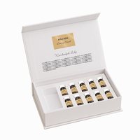 Boîtes rigides en carton blanc avec logo personnalisé, ampoule de peptide 3 ml, sérum pour le soin de la peau, gaufrage de haute qualité, laminage mat, fermeture magnétique