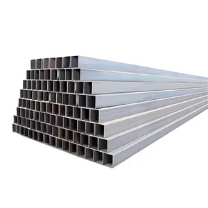 Hot Selling 4" tube ERW steel square tubing standard sizes pre zinc coated square galvanized steel pipe 4" tube