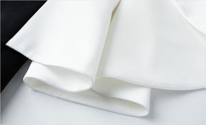 FMY50581 Abito Elegante Formale Aderente con Spacchi - Design di Alta Gamma, Abito Estivo <span class=keywords><strong>da</strong></span> Donna con Contrasto di Colore in Tonalità Caramella - Product Image 4