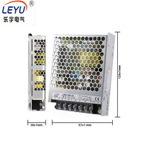 Alimentation à découpage haute efficacité LRS-100 100W 24V 4.5A AC/DC, source industrielle encastrée à profil bas, sortie stable