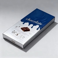 Boîte à chocolat de luxe avec logo personnalisé, papier d'emballage doré, Dubaï