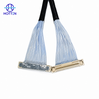 Câble coaxial micro personnalisé DF36 25 broches, pas de 0,4 mm, assemblage de câble d'affichage LVDS pour écran LCD