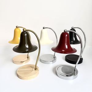 Lampe chauffe-cire électrique vintage LANJO en forme de cloche avec base en bois, chauffe-bougie pour la décoration de la maison - Product Image 2