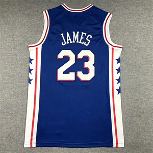23 #   <span class=keywords><strong>Maillot</strong></span> de basket-ball cousu <span class=keywords><strong>LeBron</strong></span> James Philadelphie, tailles S-XXL, plusieurs tailles disponibles, <span class=keywords><strong>maillot</strong></span> cousu de haute qualité pour domicile et extérieur - Product Image 2