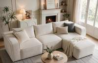 Hersteller Modernes Übergroßes Knochenloses Modulares Komprimiertes Sofa-Set Extra Tief Dreisitzer Keine Montage Erforderlich