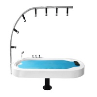 Nouveau lit de massage Vichy pour usage domestique, équipement de massage en acrylique et acier inoxydable, table de douche, lit de beauté spa, hydrothérapie aquatique