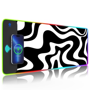 Tapis de souris de jeu RGB avec coussin, charge sans fil, surface pour souris de jeu sur ordinateur, accessoires de jeu pour PC, pour le <span class=keywords><strong>bureau</strong></span> - Product Image 1