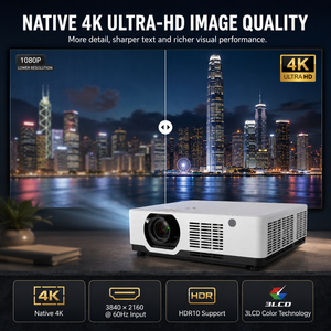 Proyector Láser Comercial Nativo 4K <span class=keywords><strong>de</strong></span> 6500 Lúmenes con Relación <span class=keywords><strong>de</strong></span> Alcance <span class=keywords><strong>de</strong></span> 1.2-2.0 y Pantalla <span class=keywords><strong>de</strong></span> 300 <span class=keywords><strong>Pulgadas</strong></span> - Product Image 1