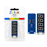 Módulo de Tubo Digital LED Rojo de 4 Dígitos Zetok OEM, Pantalla Numérica de 7 Segmentos para Proyectos DIY de Arduino y Relojes